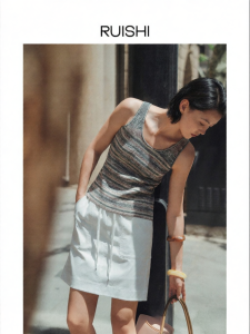 epoque de rueen | Vintage Aesthetic Heavy-Crafted Ombre Slimming U-Neck Tank Top for Summer