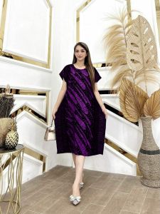DASTER LOWO DRESS KALONG MOTIF METEOR LINGKAR DADA 130 RAYON TEBAL DAN ADEM BATIK PEKALONGAN