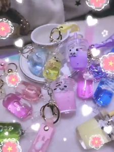Glitter Heart Liquid Keychain | Shiny Quicksand Sequins Key Ring