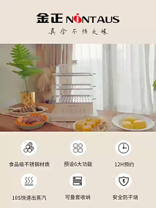 A 40-liter electric steamer a fully automatic three-layer large-capacity steam multi-functional cooking container.