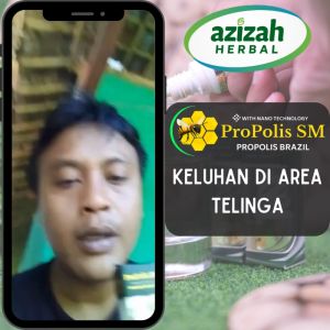 Obat Congek Telinga Keluar Lendir Kuning Bernanah Infeksi Telinga Sakit Berdengung Gendang Telinga Robek Pecah Telinga Tersumbat Kotoran Herbal Propolis SM Brazilian