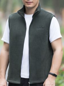 เสื้อกั๊กผ้าฟลีซสำหรับผู้ชายเสื้อกั๊กแบบสั้นทรงหลวมลำลองใส่ในบ้านหนาพิเศษสำหรับฤดูใบไม้ร่วงและฤดูหนาวเสื้อกั๊กผ้าฟลีซเสื้อกั๊กเสื้อคาร์ดิแกนเสื้อคลุม