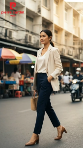 Giày Cao Gót Nữ  Pierre Cardin Thiết Kế Trơn Đơn Giản Nhưng Thanh Lịch Cực Nhẹ Siêu Êm Tự Tin Sải Bước Giày Mũi Nhọn Gót Cao 6 Phân - PCWFWS 260