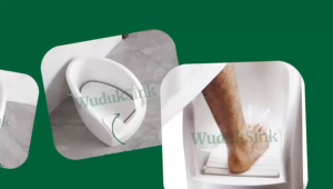 Wuduk Sink Foot Washer EZ - Easy Wudhu Wudu Basin Sink Prayer Preparation Foot Wash
