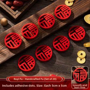 Mini Chinese Lucky Character Stickers Home Moving Decoration