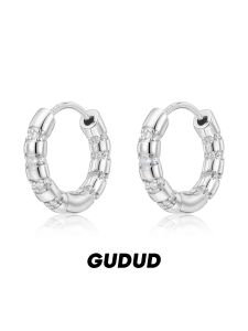 GUDUD | Starry Style Luxurious Ear Studs for Men Silver