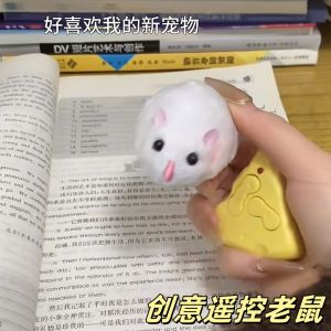 Creative Remote Control Mouse Infrared Electric Simulation Toy 360° Rotation Interactive Cat Entertaining Prop for Parent Child