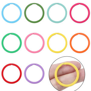 2/5Pcs/lot 30mm Colorful Key Ring Round Shape Metal Key Rings Split Rings for DIY Jewelry Making Handmade Cute Keychain Accessories