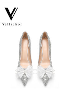 Elegant French Wedding Shoes for Women Crystal Embellished Pointed Toe High Heels Thin Stiletto Fashionable Bridal Footwear