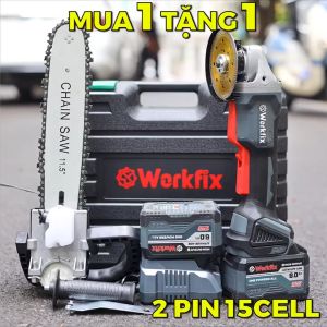 [Chính hãng] Máy mài pin WORKFIX 21V Không Chổi Than Pin 15 cell Lõi Đồng Chống khởi động lại tự ngắt khi rơi máy