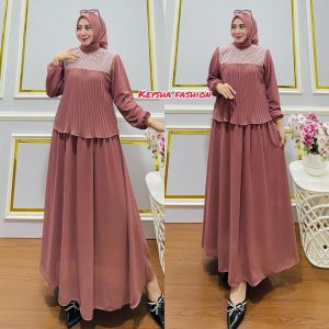 SET HIJAB SEGI EMPAT SERUTY BABYDOLL GAMIS TERBARU KEKINIAN