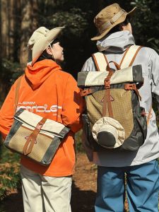 Outdoor Large Capacity Hiking Backpack Crossbody Single Shoulder Commuter Bag Durable Nylon Sports Bag with Multiple Compartments