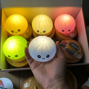 Bandai | Cute LED Night Light Dumpling Silicone Nightlights For Bedroom Decoration Kids Birthday Gift