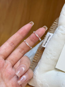 Trendy Starburst Diamond Ring Thin Circle Non-Fading Cold Style Fashionable All-Match Index Finger Ring Unique Design