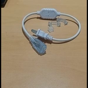 Lunarx 220V Jacket Type Power Cable Set For 2835 Rope Light Built-In Pin LNRX-2835D120PWR-SET