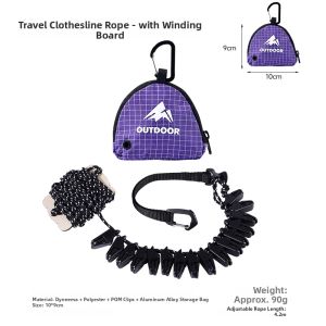 Portable Multi-purpose Hanging Rope for Travel and Outdoor Use Windproof