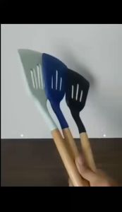 SODET - Stulis Silikon/Spatula Silikon Tahan Panas Dengan Gagang Kayu