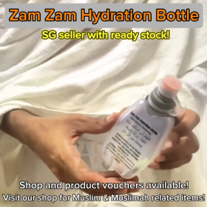Portable BPA-Free Zam Zam Hydration Water Bottle with Clip for Umrah & Hajj | 250ML | Durable Hands-Free Sports Accessory | SG SELLER