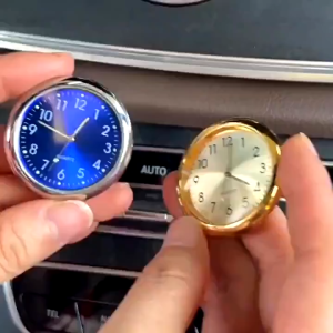 Mini Car Luminous Clock Dashboard Self-adhesive Digital Watch Mechanics Quartz Clocks Ornament