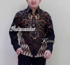 Kemeja Batik Pria Dewasa Lengan Panjang Batik Cowok Modern Premium Full Furing Batik Solo