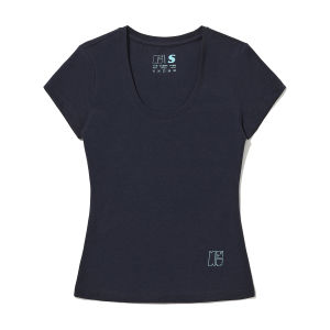 Slim Fit Sporty Short Sleeve T-Shirt with Large U Neck ElasticNSTNEW START Germination Plan American Style Base Shirt for Teens