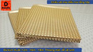 Chiếu điều hòa sợi mây tổng hợp lót vải không dệt cao cấp chọn cỡ 1m2 1m6 1m8 chính hãng D Danido