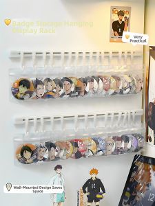 Dust-proof Wall-mounted Badge Display Rack 58mm