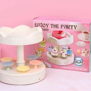 Giá Đỡ Bánh Ngọt Xoay Tự Động Dễ Thương - Khay Trưng Bày Bánh Sushi Bánh Ngọt Có Thể Đảo Chiều - Khay Phục Vụ Thức Ăn Dùng Trang Trí Sinh Nhật