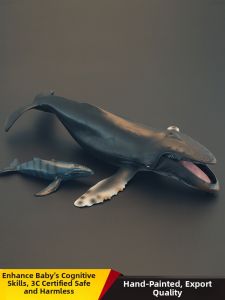 MENGSILE | Realistic Educational Childrens Toy Model Humpback Whale Large Winged Whale