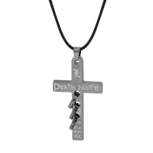 Bandai | Death Note Cross Pendant NecklaceCool Hip Hop Street Vintage Y2K Gothic Jewelry for Men Women