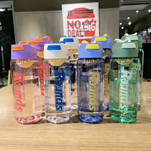 Botol Minum Anak Model Transparant Tali Jinjing Kapasitas 600ml