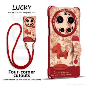 GGUU | Hand-painted Horse Silicone Phone Case with Wrist Strap Stand and Lanyard