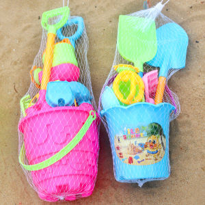 JIFANPAUL | Beach Toy Set with Sand Timer Large Shovel and Bucket for Kids