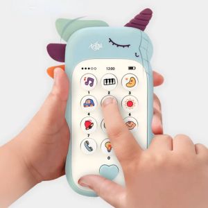 W21 Baby Phone Toy Music Sound Telephone Sleeping Toys With Teether Simulation Phone Kids Infant Early Educational Toy Kids Gifts