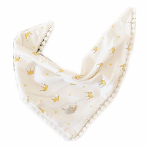 Pure Cotton Baby Bibs with Button Soft Double Layer Triangle Towels for 0-3 Years Old Children Three Pieces Set Infant Supplies