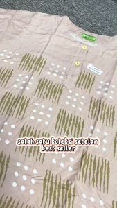 Reens Collection - Batik H.A.P Setelan RC Asmara Lengan Pendek | Piyama Rayon Wanita Celana Panjang