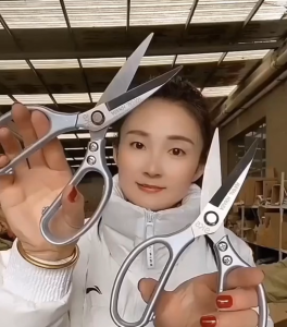 Kéo 8.5 thép không gỉ tính bằng inch chuyên nghiệp với tay cầm hợp kim nhôm ốc vít được làm bằng sắt