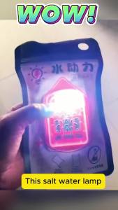 llaw ng Parol Pasko LED Saltwater Lamp No Charging No Batteries Portable for Power Outage Illumination Outdoor Camping Night Cycling Hiking Home Emergency