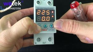 Relay  bảo vệ điện áp 220V 63A  cao áp thấp áp mất trung tínhquá dòng Sinotimer SVP-916-63A LED hiện dòng