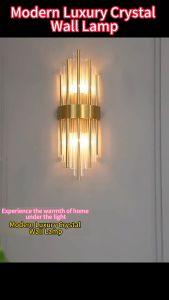 Modern Simple Crystal Wall Lamp Nordic Luxury Living Room Bedroom Lighting Fixture High-End Decorative Bedside Light