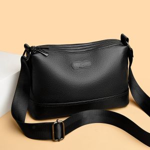 Túi Đeo Vai Đơn Da Bò Lớp Trên Cùng Cho Nam Túi Đeo Chéo Công Sở Thường Ngày Dung Tích Lớn Khóa Kéo Túi Đeo Vai Thời Trang