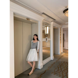 Elegant Slim Summer Leisure Set Tank + Cardigan + Umbrella Skirt