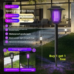 MONLEYTA | 2025 New Solar Powered Mosquito Repellent Lamp Outdoor Waterproof Garden Courtyard Electric Kill Mosquito Tool