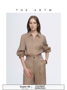 Silk Linen Long Sleeve Shirt for Comfort