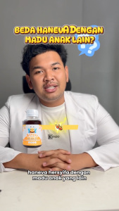 HANEVA HERSYIFA Paket 2 Botol - 180 gram | Vitamin Otak Anak Cerdas dan Mengatasi Lambat Bicara | BPOM & Halal MUI