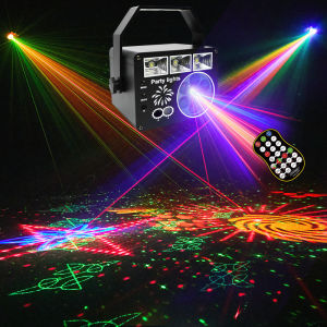 WUZSTAR USB Honeycomb Pattern Laser Disco Parti Light Led Projector Remote Control Stage Laser Decoration Karaoke Outdoor Lights