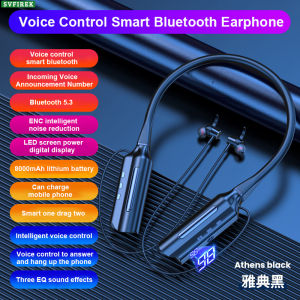 Tai Nghe Điều Khiển Giọng Nói Thông Minh Tai Nghe Bluetooth Không Dây Phát Nhạc 800 Giờ Tai Nghe Âm Thanh Nổi 12D Thoải Mái Âm Trầm Nặng Tai Nghe Thể Thao Đeo Cổ Hỗ Trợ Thẻ TF Có Mic Tai Nghe Bluetooth5.3