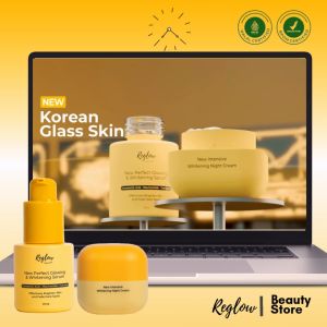 Reglow Perfect Whitening Night Cream | Krim Malam dengan Niacinamide Kojic Acid & Vitamin C untuk Mencerahkan Melembapkan & Samarkan Flek Hitam