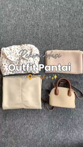 Outfit Lebaran Terbaru 4 In One Set Wanita Kekinian (Tas+Bella Square+Blouse+Rok Cargo) OOTD Bukber Korean Style - SET AB404