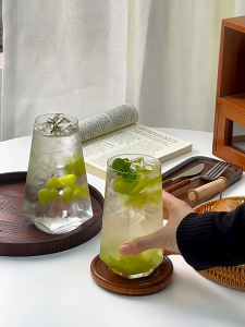 แก้วค็อกเทล ขนาด540ml แก้วทรงสูง ใส่เครื่องดื่ม ทรงหกเหลี่ยม